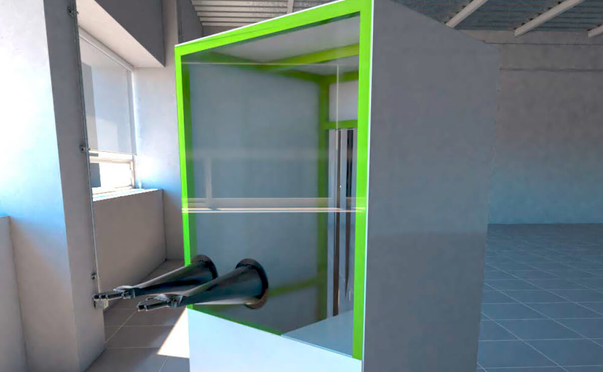 Cabina para revisión